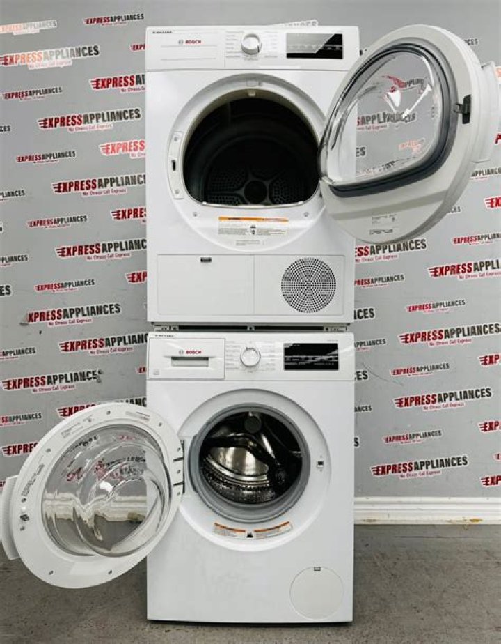 Can I stack my Bosch washer and dryer?