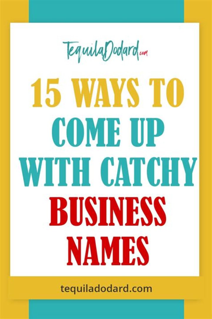 How do I come up with a catchy business name?