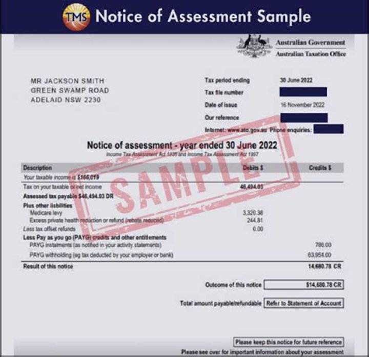 How do I get a copy of my ATO notice of assessment?