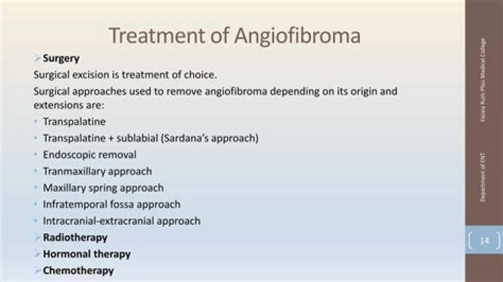 How do you treat Angiofibroma?