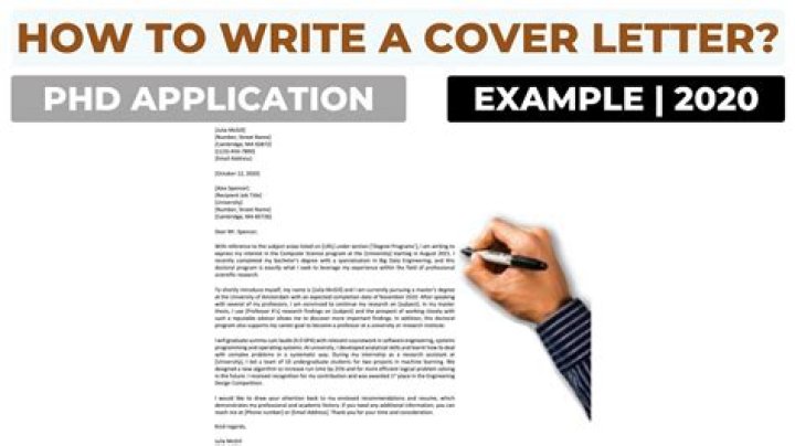 How do you write a cover letter for a PhD?