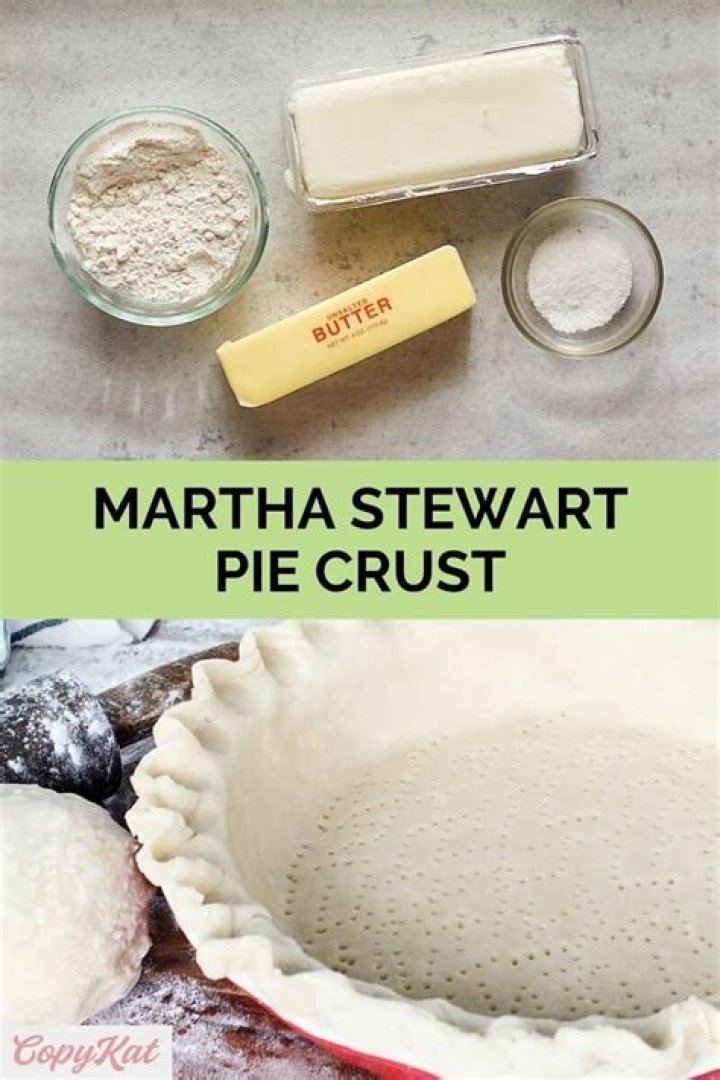 How does Martha Stewart make pie crust?