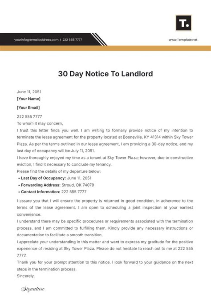 How long does a landlord have to serve notice?