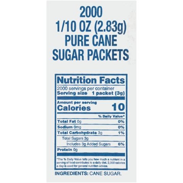 How many carbs are in a packet of sugar?