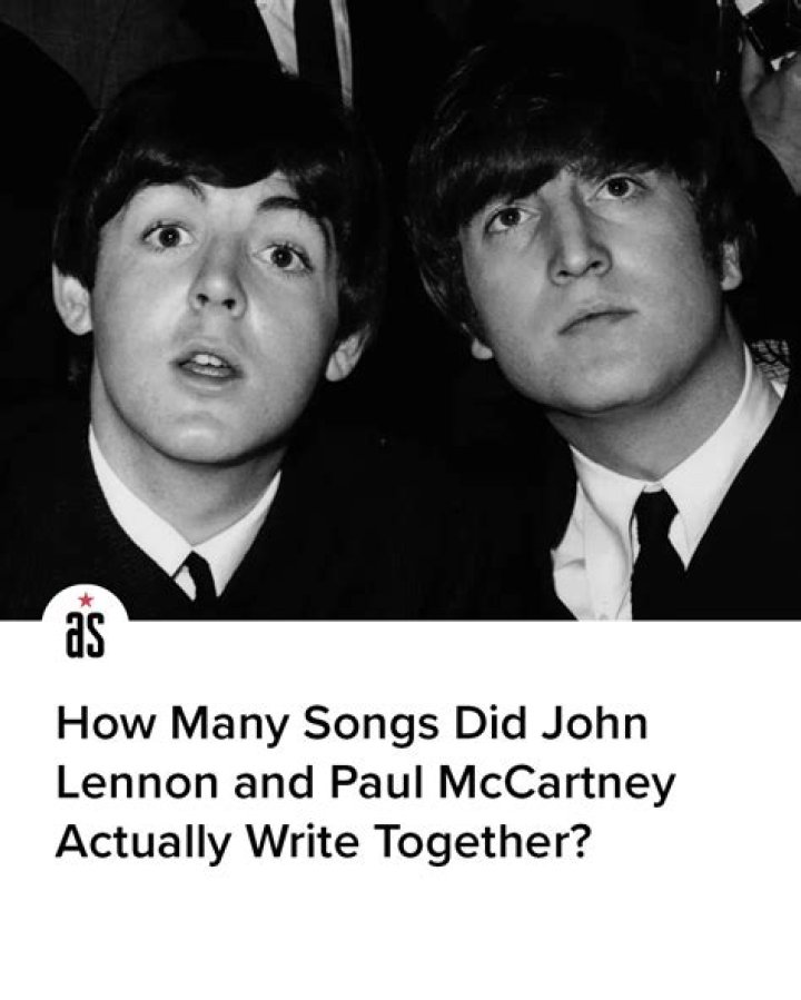 How many songs did Lennon and McCartney actually write together?