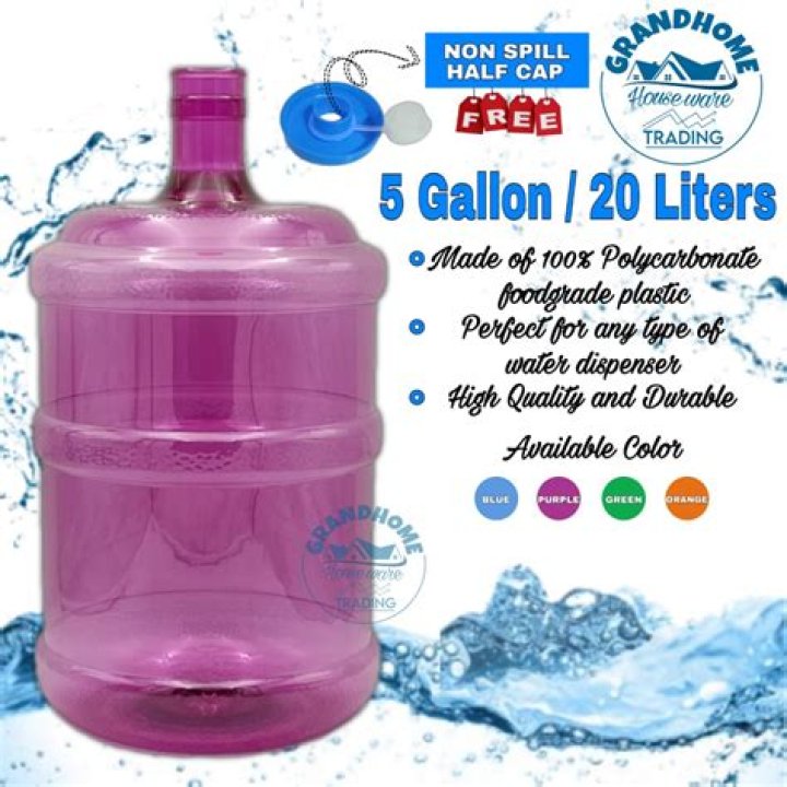 How much is 20 liters of water in bottles?