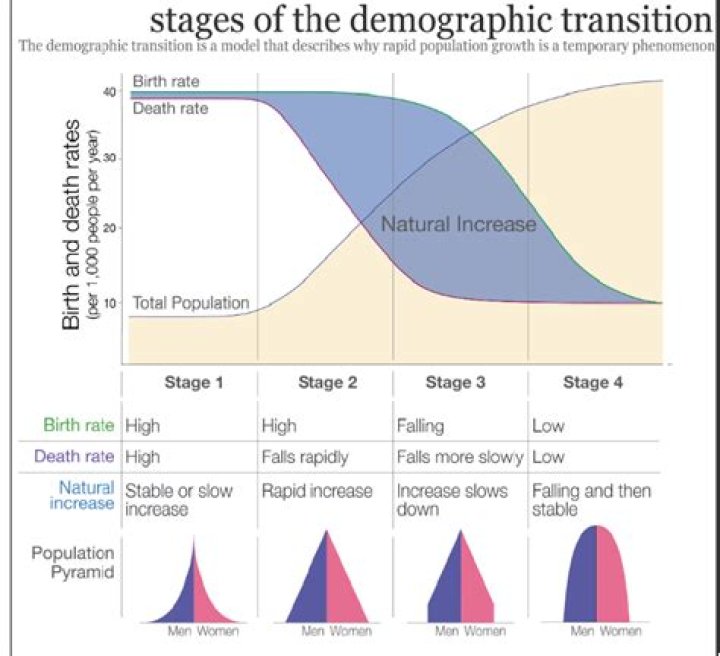 What are some key characteristics of the demographic transition?