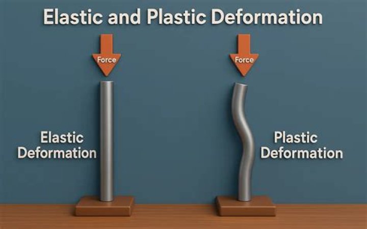 What causes plastic deformation in metals?