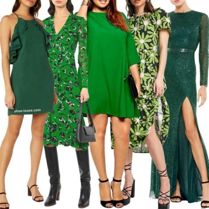 What color shoes do you wear with a forest green dress?