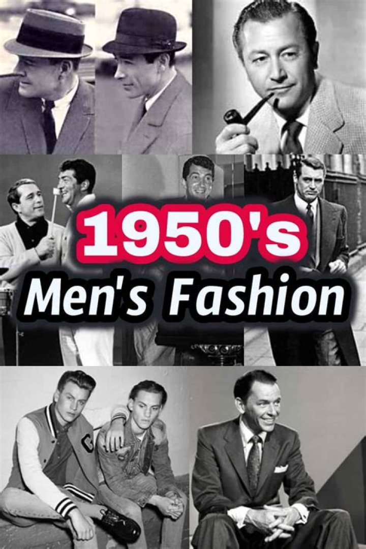 What did men typically wear in the 1950s?