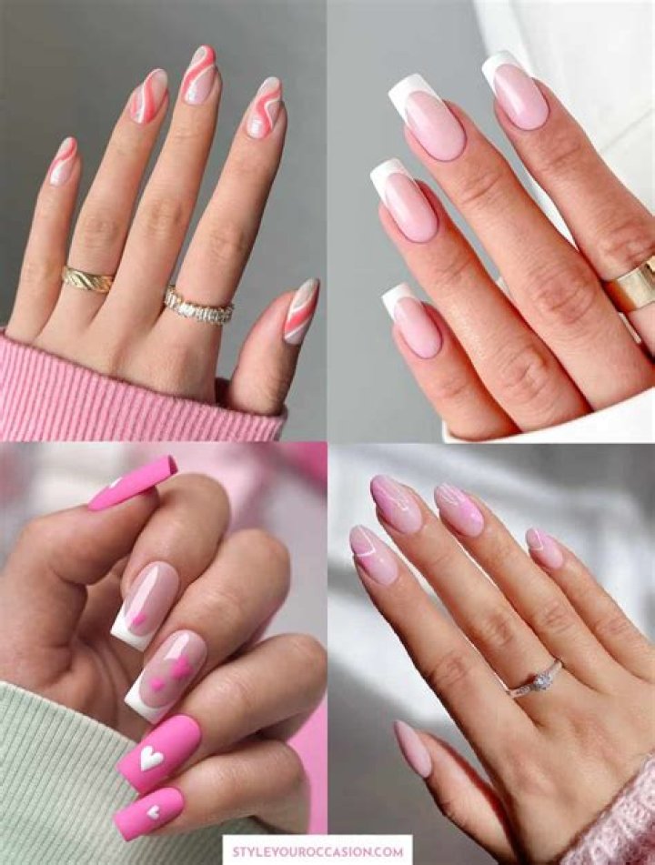 What do you call pink and white nails?