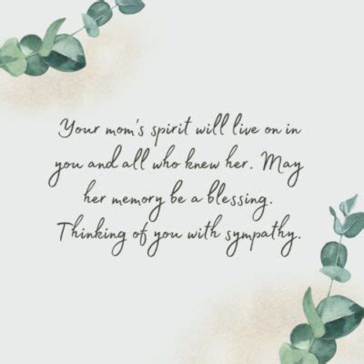 What do you say to a mother in remembrance?