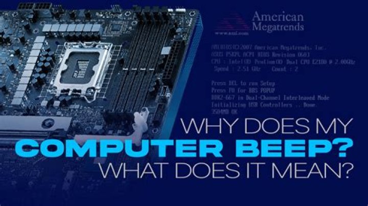 What does 6 beeps mean when you turn on your computer?