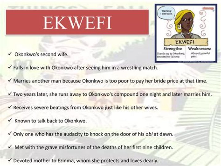What does Ekwefi do when Ezinma is taken in things fall apart?