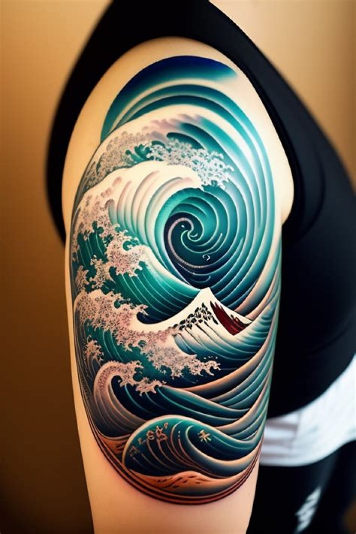 What does the Japanese wave tattoo mean?