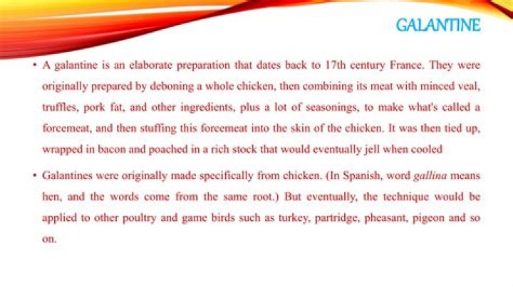 What galantine means?