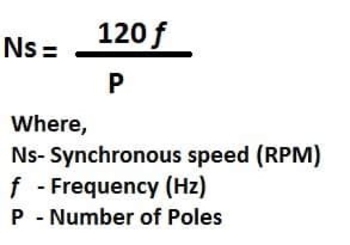 What is 120 in motor speed formula?