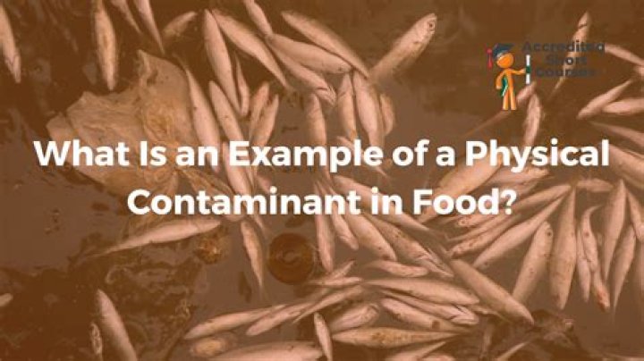 What is an example of a physical contaminant in food?
