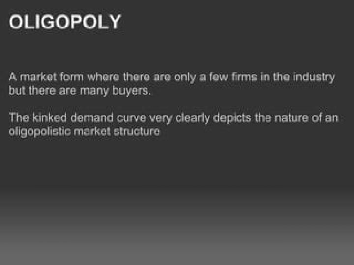 What is oligopoly market structure?