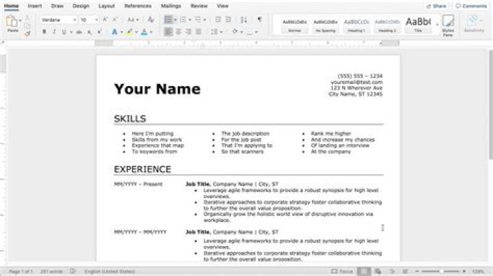 What is the easiest resume format?