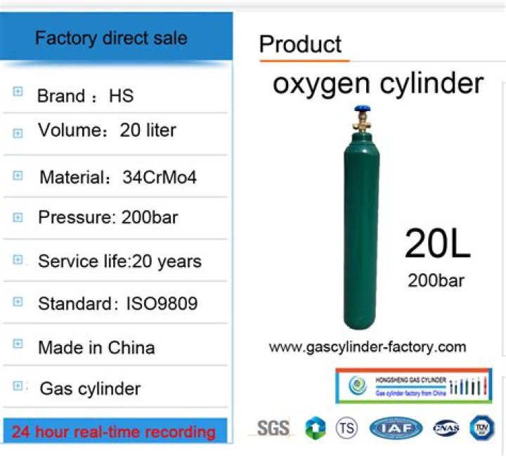 What is the purpose of the cap on a high pressure oxygen cylinder?