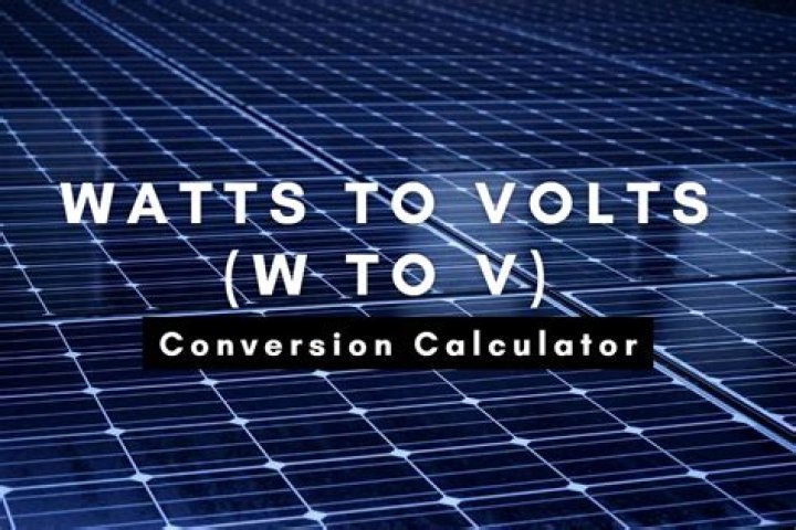 What is the ratio of watts to volts?