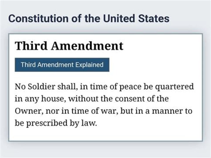 When was the Third Amendment written?