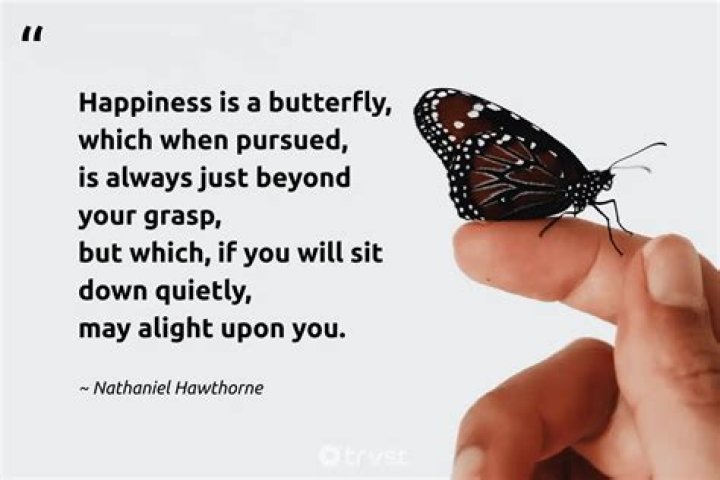 Who said Happiness is like a butterfly which when pursued is always beyond our grasp but if you will sit down quietly may alight upon you?